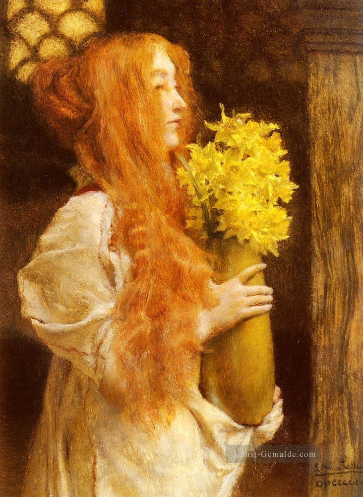 Frühlingsblumen romantische Sir Lawrence Alma Tadema Ölgemälde